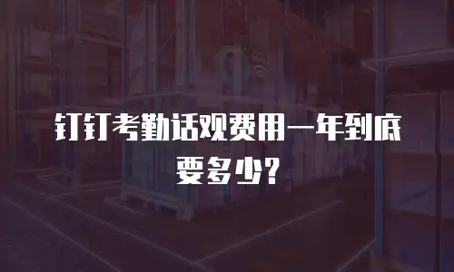 钉钉考勤话观费用一年到底要多少？
