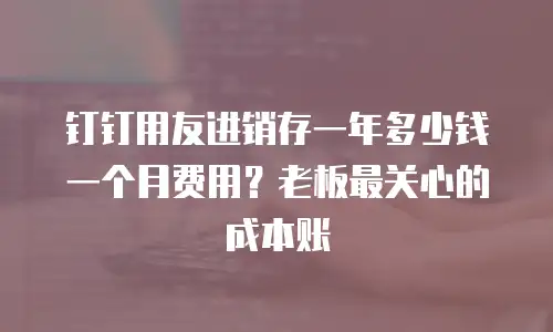 钉钉用友进销存一年多少钱一个月费用？老板最关心的成本账