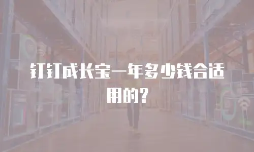 钉钉成长宝一年多少钱合适用的？