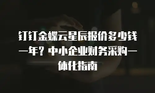钉钉金蝶云星辰报价多少钱一年？中小企业财务采购一体化指南