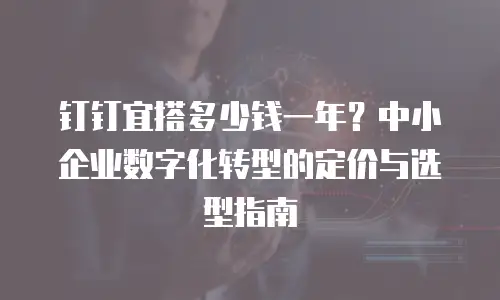 钉钉宜搭多少钱一年？中小企业数字化转型的定价与选型指南