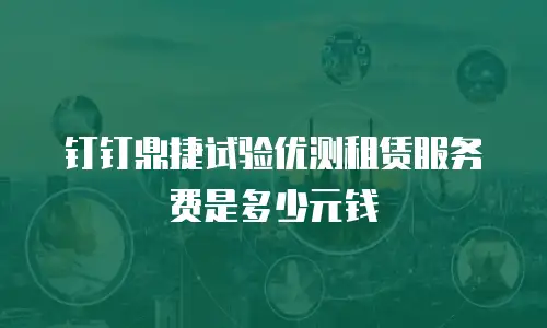 钉钉鼎捷试验优测租赁服务费是多少元钱
