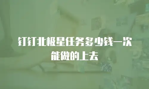 钉钉北极星任务多少钱一次能做的上去
