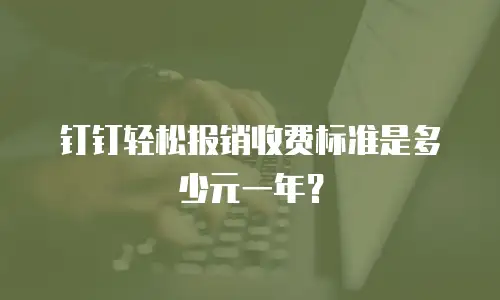 钉钉轻松报销收费标准是多少元一年？