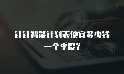 钉钉智能计划表便宜多少钱一个季度？