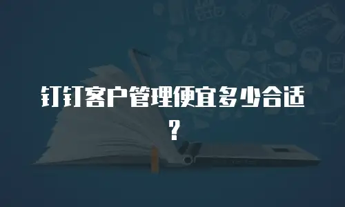 钉钉客户管理便宜多少合适？
