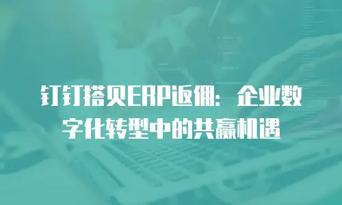钉钉搭贝ERP返佣：企业数字化转型中的共赢机遇