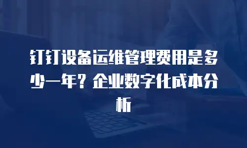 钉钉设备运维管理费用是多少一年？企业数字化成本分析