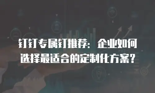 钉钉专属钉推荐：企业如何选择最适合的定制化方案？