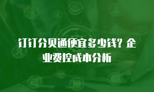 钉钉分贝通便宜多少钱？企业费控成本分析