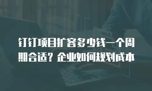 钉钉项目扩容多少钱一个周期合适？企业如何规划成本
