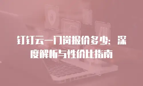 钉钉云一门岗报价多少：深度解析与性价比指南