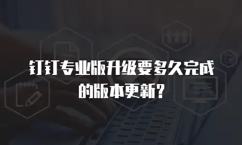 钉钉专业版升级要多久完成的版本更新？