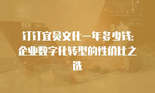 钉钉宜员文化一年多少钱：企业数字化转型的性价比之选