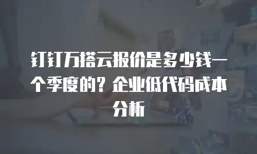 钉钉万搭云报价是多少钱一个季度的？企业低代码成本分析