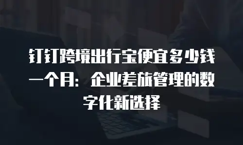 钉钉跨境出行宝便宜多少钱一个月：企业差旅管理的数字化新选择