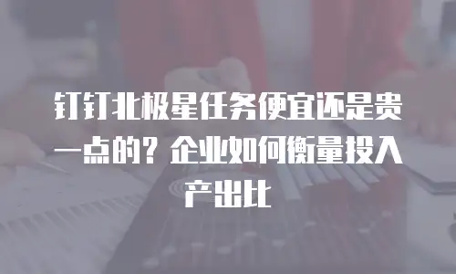钉钉北极星任务便宜还是贵一点的？企业如何衡量投入产出比