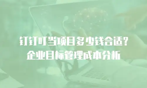 钉钉叮当项目多少钱合适？企业目标管理成本分析