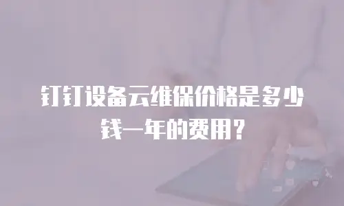钉钉设备云维保价格是多少钱一年的费用？