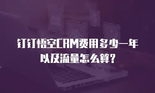 钉钉悟空CRM费用多少一年以及流量怎么算？