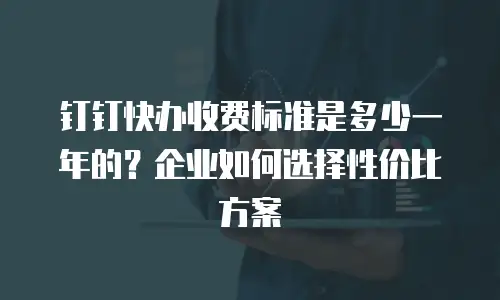 钉钉快办收费标准是多少一年的？企业如何选择性价比方案