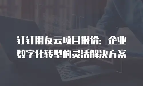 钉钉用友云项目报价：企业数字化转型的灵活解决方案