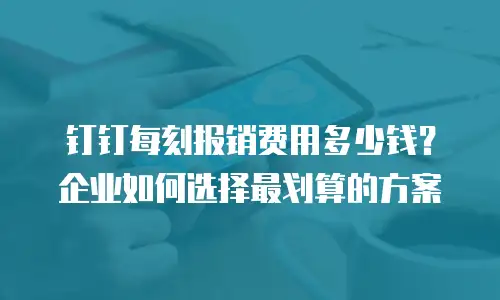 钉钉每刻报销费用多少钱？企业如何选择最划算的方案