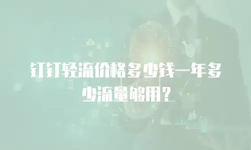钉钉轻流价格多少钱一年多少流量够用？