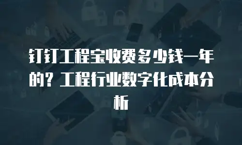 钉钉工程宝收费多少钱一年的？工程行业数字化成本分析