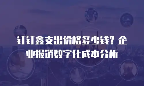 钉钉鑫支出价格多少钱？企业报销数字化成本分析