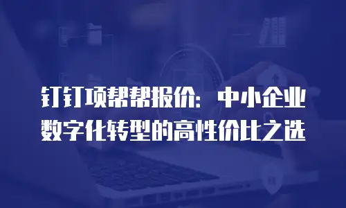 钉钉项帮帮报价：中小企业数字化转型的高性价比之选