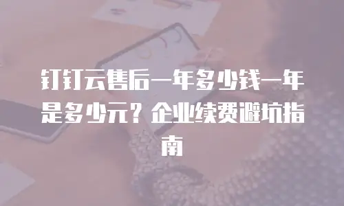 钉钉云售后一年多少钱一年是多少元？企业续费避坑指南
