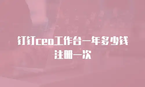 钉钉ceo工作台一年多少钱注册一次