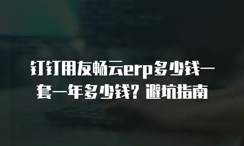 钉钉用友畅云erp多少钱一套一年多少钱？避坑指南