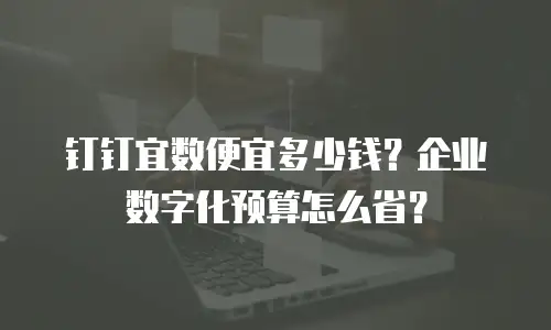 钉钉宜数便宜多少钱？企业数字化预算怎么省？