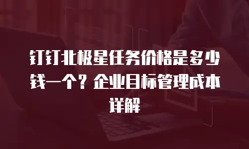 钉钉北极星任务价格是多少钱一个？企业目标管理成本详解