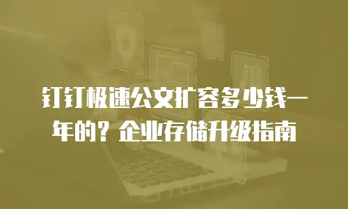钉钉极速公文扩容多少钱一年的？企业存储升级指南