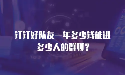 钉钉好队友一年多少钱能进多少人的群聊？