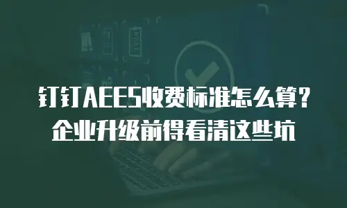 钉钉AEES收费标准怎么算？企业升级前得看清这些坑