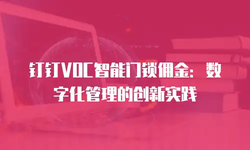 钉钉VOC智能门锁佣金：数字化管理的创新实践