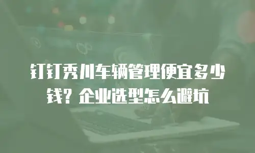钉钉秀川车辆管理便宜多少钱？企业选型怎么避坑