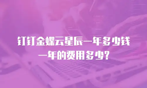 钉钉金蝶云星辰一年多少钱一年的费用多少？