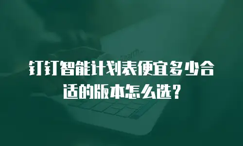 钉钉智能计划表便宜多少合适的版本怎么选？