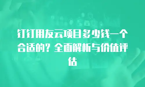 钉钉用友云项目多少钱一个合适的？全面解析与价值评估
