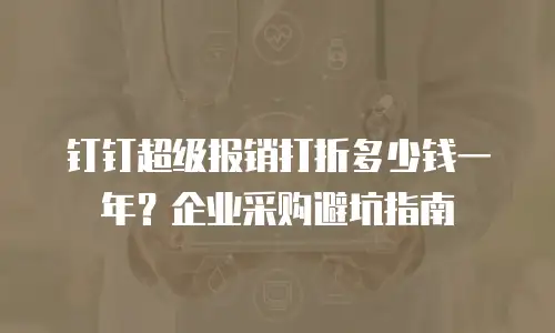 钉钉超级报销打折多少钱一年？企业采购避坑指南