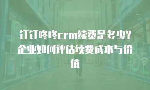 钉钉咚咚crm续费是多少？企业如何评估续费成本与价值