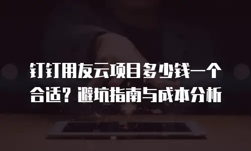 钉钉用友云项目多少钱一个合适？避坑指南与成本分析