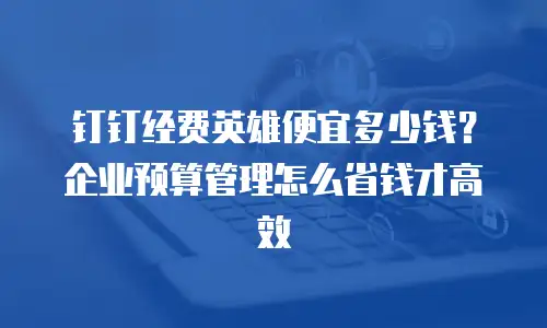 钉钉经费英雄便宜多少钱？企业预算管理怎么省钱才高效