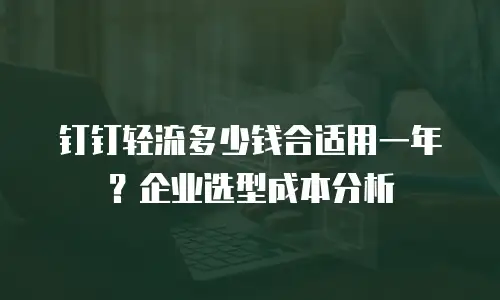 钉钉轻流多少钱合适用一年？企业选型成本分析