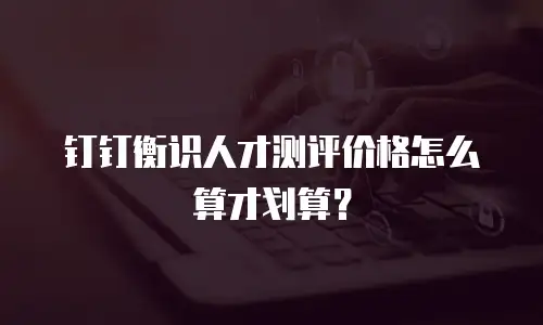 钉钉衡识人才测评价格怎么算才划算？